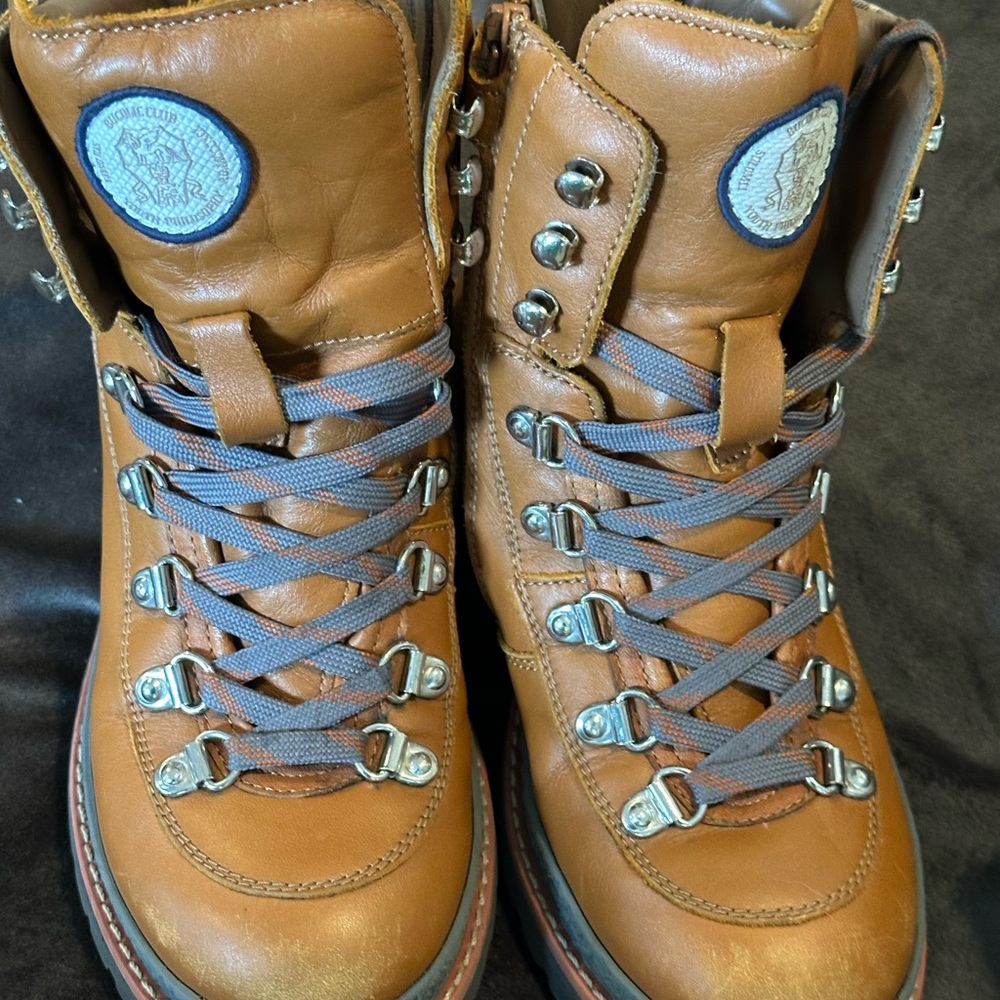 Brunello Cucinelli Little Boys Brown Leather Hiking Boots - Picture 6 of 11